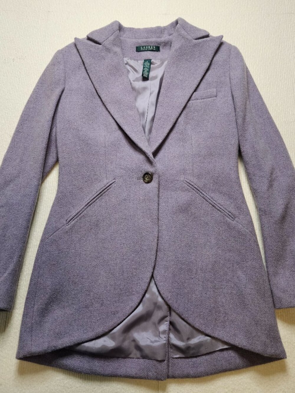 Lauren Ralph Lauren lilac wool blend blazer - size 4